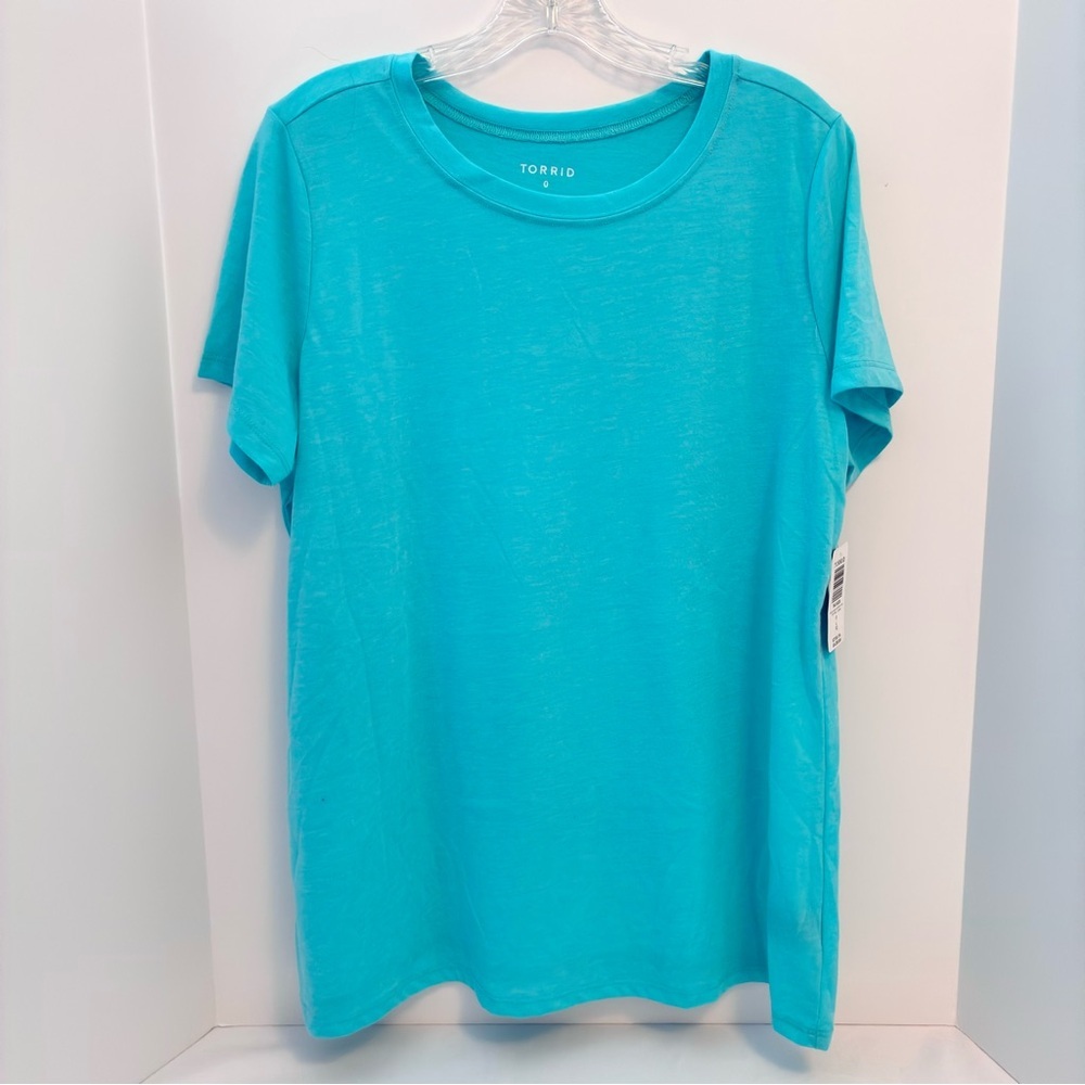 Torrid Women's Classic Fit Short Sleeve Crew Neck Tee Blue Size 0/L/12 New